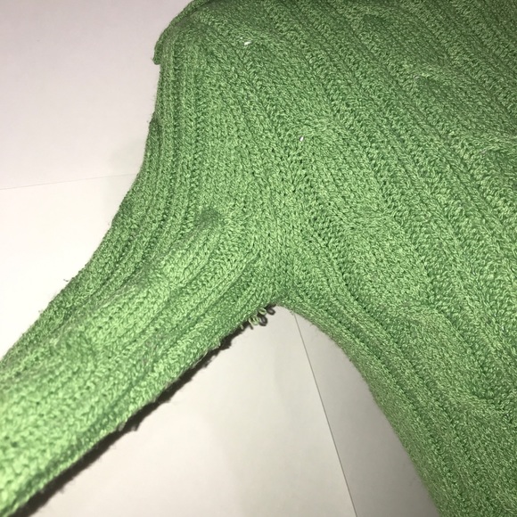 Majora Green Cable Knit ButtonDown Fitted Cardigan - Picture 5 of 11